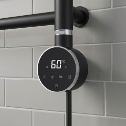 Cleo Round Slimline Black Smart - closeup