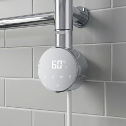 Cleo Round Slimline Chrome Smart - closeup