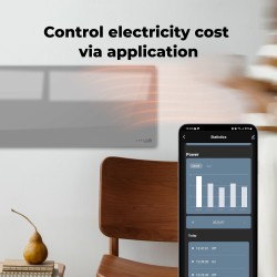 AENO Smart LED Wifi Grey Glass Infrared Reversible Panel Heater 700W