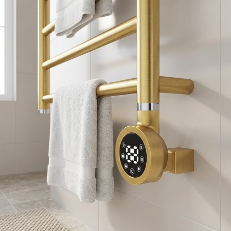 Cleo Round Brass Smart WIFI Thermostatic Electric Heating Element
