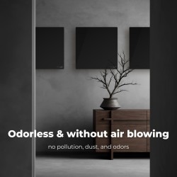 AENO Smart LED Wifi Black Glass Infrared Reversible Panel Heater 500W