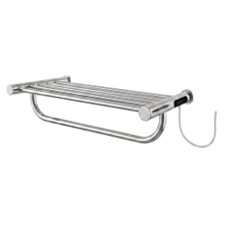Ledge Polished Stainless Steel Dry Electric Heated Towel Shelf - 500 x 115mm