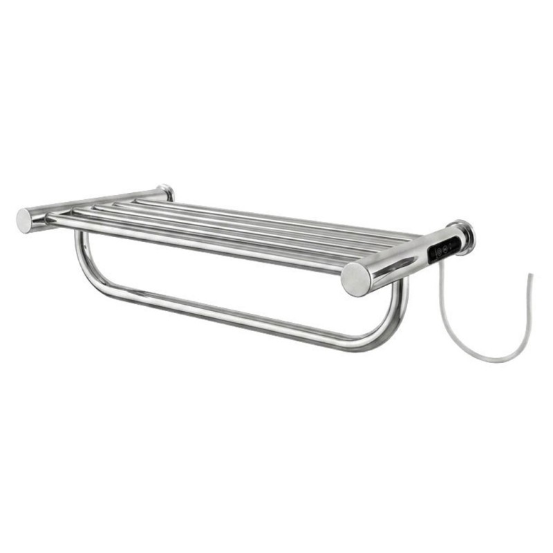 Ledge Polished Stainless Steel Dry Electric Heated Towel Shelf - 500 x 115mm