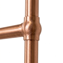 Alice Traditional Brushed Copper Towel Rail - 500 x 750mm