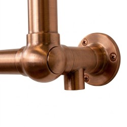 Alice Traditional Brushed Copper Towel Rail - 500 x 750mm