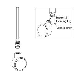 Cleo Round Chrome Smart WIFI Thermostatic Electric Heating Element