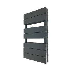 Viceroy Anthracite Double Designer Towel Rail - 500 x 800mm