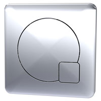 Square Chrome Flush Button