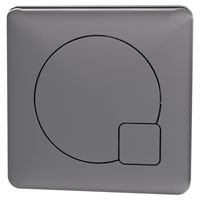 Square Brushed Pewter Flush Button